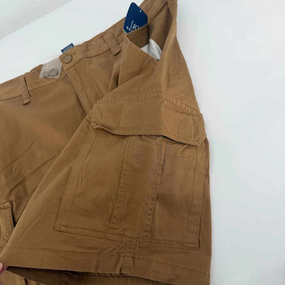 George Cargo Shorts Mens 40 Brown Stretch Above Knee Utility Gorpcore Comfort